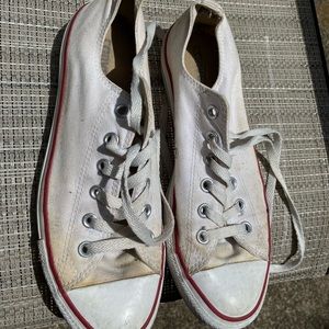 White converse sneakers, size 10